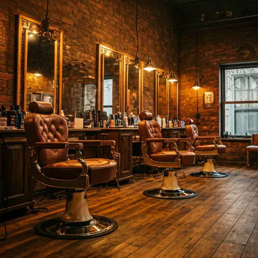 luxury barbershop interior